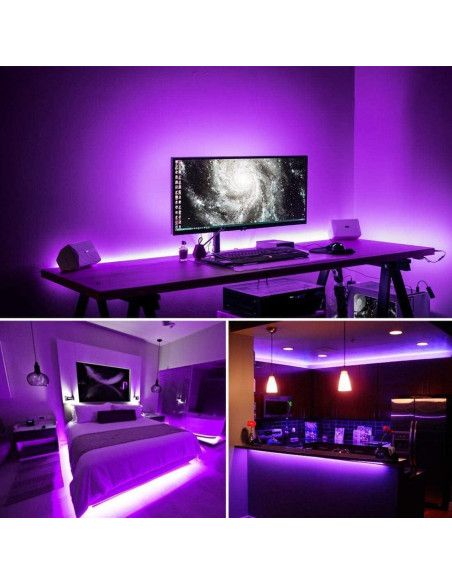 Tira de Luz Negra LED 12V 12m 720 LEDs Flexible YYT