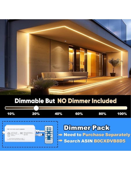 Tira de Neón LED KANAYA 15M Cálido Blanco 2800K IP65