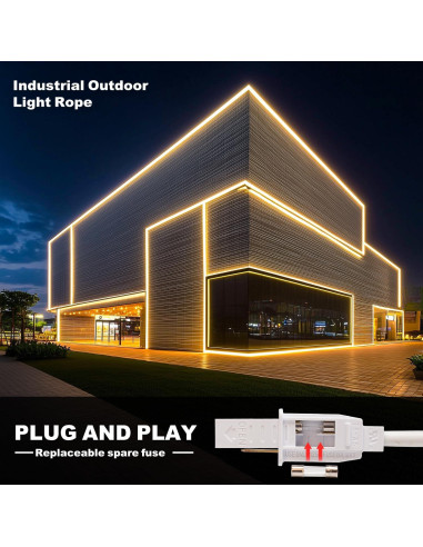 Tira de Neón LED KANAYA 15M Cálido Blanco 2800K IP65