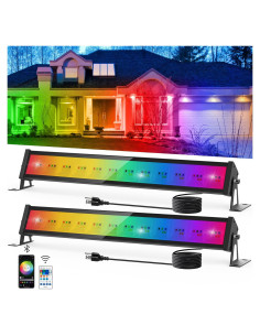 Barra de Luz LED RGB T-SUN 50W Control Remoto APP 2 Piezas