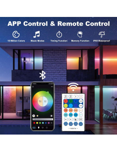 Barra de Luz LED RGB T-SUN 50W Control Remoto APP 2 Piezas 2