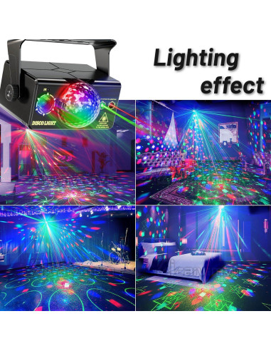 Luces de Fiesta DJ Shenzhen DQ-R60, Estroboscópicas RGB 360