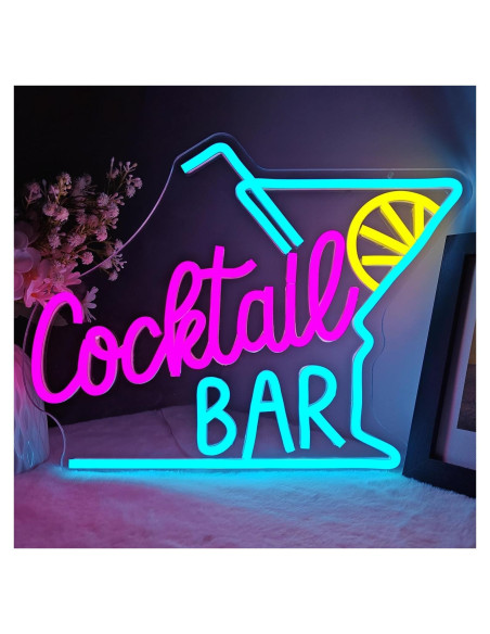 Cartel de Neón LED CinsYarn Bar de Cócteles 30x10cm
