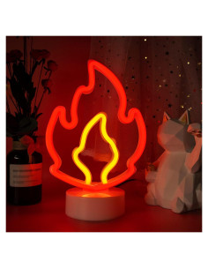 Lámpara LED de Neón Flame WIOSOUL 17x27 cm USB/Batería
