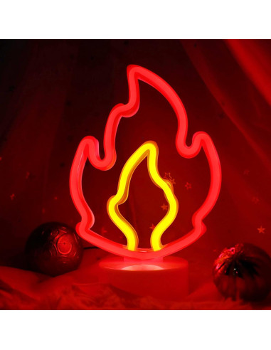 Lámpara LED de Neón Flame WIOSOUL 17x27 cm USB/Batería