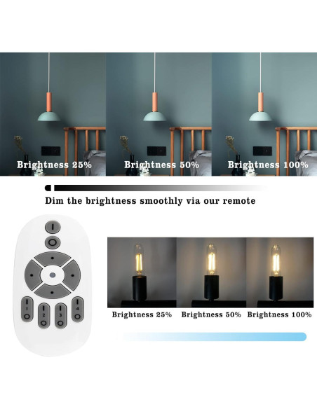 Bombilla LED Vintage Inteligente Yaoten T10 4W E26 3 Unidades