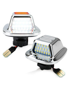 Luz de Placa de Licencia LED D-Lumina Cromada Rojo para Chevy GMC