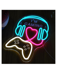 Luz de Neón Gamer LED Regulable 42.4x30.5cm nesighon