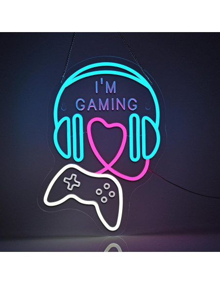 Luz de Neón Gamer LED Regulable 42.4x30.5cm nesighon