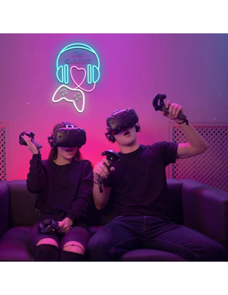 Luz de Neón Gamer LED Regulable 42.4x30.5cm nesighon