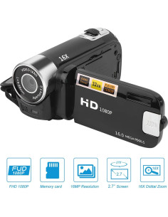 Cámara de Video Portátil ASHATA 16MP 16X Zoom Digital Antivibración 2