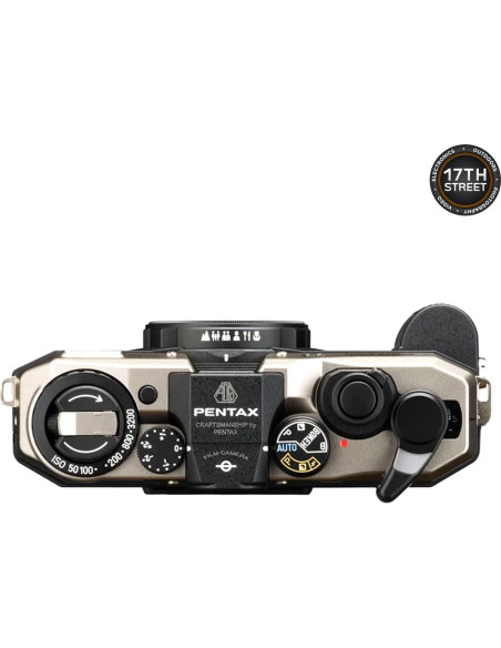 Cámara Compacta Pentax 17 con Lente 25mm F3.5 y Película Kodak