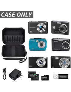 Funda de cámara digital Grapsa para Canon, Kodak y más - Negro 2