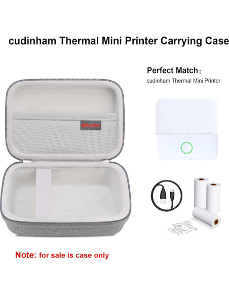 Funda de Transporte Elonbo para Impresora Térmica Mini Cudinham - Gris