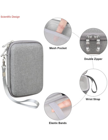 Funda de Transporte Elonbo para Impresora Térmica Mini Cudinham - Gris
