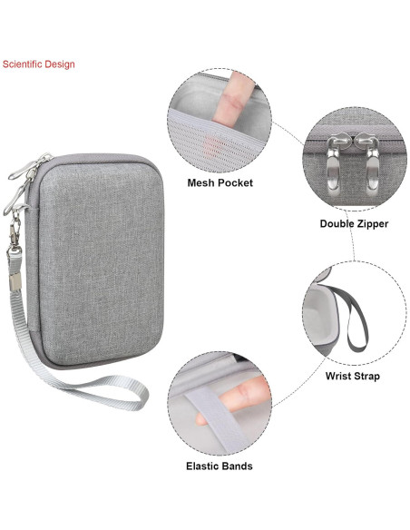 Funda de Transporte Elonbo para Impresora Térmica Mini Cudinham - Gris
