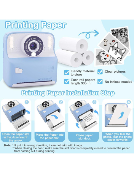 Cámara Instantánea Digital Yisdo para Niños 2.4" Azul