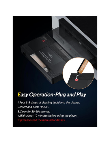 Limpiador de Cabezas VHS Arsvita Húmedo con Solución 150g