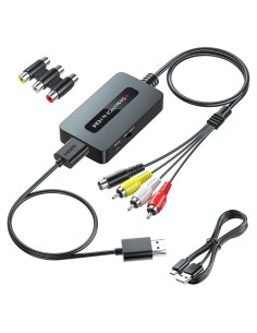 Convertidor RCA S-Video a HDMI Sedytetoc 720P/1080P con cables