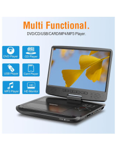 Reproductor de DVD Portátil Megatek PD-1256 10.5" HD Batería 6h 2