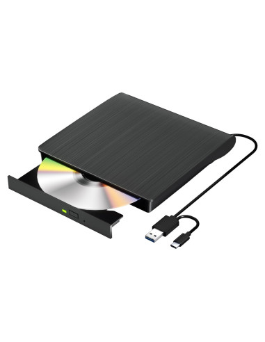 Unidad de CD/DVD Externa Yaeonku USB 3.0 Tipo C 305g