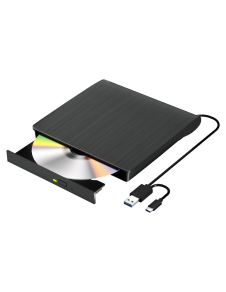 Unidad de CD/DVD Externa Yaeonku USB 3.0 Tipo C 305g