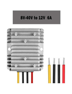 Convertidor de Voltaje Buck Boost 72W 12V 6A IP68 dkplnt 2