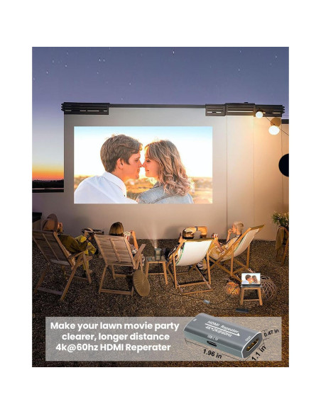 Amplificador HDMI Techigher Extensor 30M 4K 60Hz USB-C