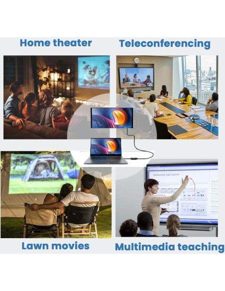 Amplificador HDMI Techigher Extensor 30M 4K 60Hz USB-C