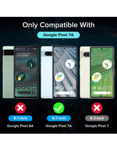 Protector de Pantalla Vidrio Templado ivoler para Google Pixel 7a 2