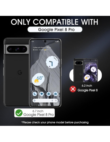 Paquete de 3 Protectores de Pantalla Privados TPU Google Pixel 8
