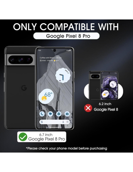 Paquete de 3 Protectores de Pantalla Privados TPU Google Pixel 8