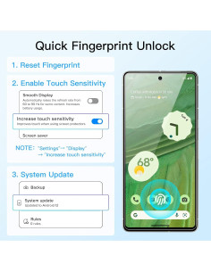 Protector de Pantalla JETech para Google Pixel 7 - Vidrio Templado HD 2
