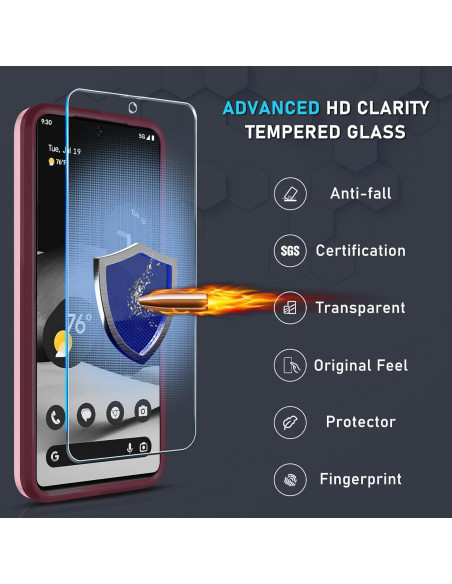 Funda Janmitta para Google Pixel 8 Pro con Protector Rosa Funda Janmitta para Google Pixel 8 Pro con Protector Rosa