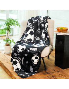 Manta de Fútbol WMBLKT 152x203 cm Suave y Ligera 2