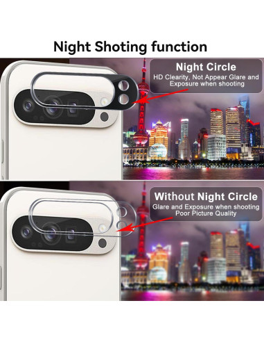 Protector de Lente de Cámara Zeking para Google Pixel 9 Pro XL - 2 Paquetes, Dureza 9H