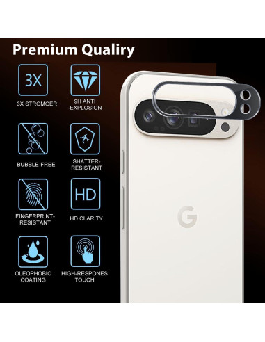Protector de Lente de Cámara Zeking para Google Pixel 9 Pro XL - 2 Paquetes, Dureza 9H