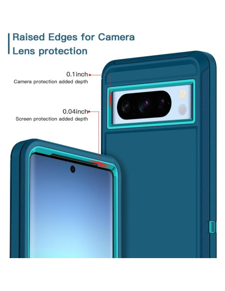 Funda Antigolpes I-HONVA para Google Pixel 8 Pro Turquesa