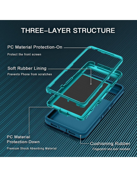 Funda Antigolpes I-HONVA para Google Pixel 8 Pro Turquesa
