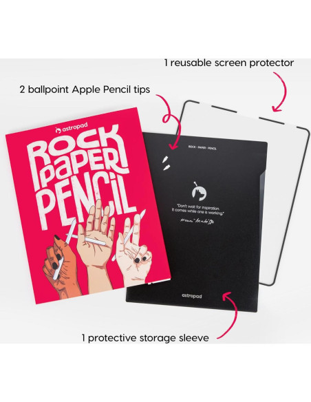 Protector de Pantalla Mate Astropad Rock Paper Pencil iPad 10.2
