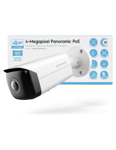 Cámara IP PoE Amcrest 4MP 180 Panorámica Blanca