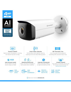 Cámara IP PoE Amcrest 4MP 180 Panorámica Blanca 2