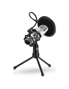 Soporte de Micrófono Plegable de Trípode con Filtro Antipop