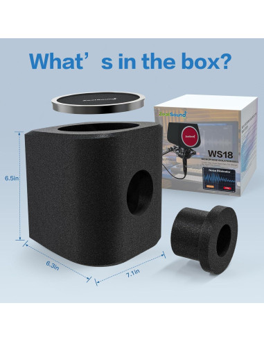 Escudo de Aislamiento de Micrófono ZealSound WS18 Negro