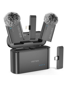 Micrófono Lavalier Inalámbrico Vernee para iPhone/Android - 68h Batería