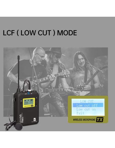 Micrófono Lavalier Inalámbrico LENSGO LWM-328C UHF 99 Canales