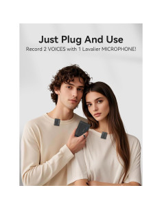 Micrófono Lavalier Inalámbrico Vernee para iPhone/Android - 68h Batería 2