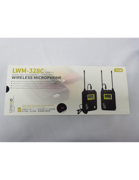 Micrófono Lavalier Inalámbrico LENSGO LWM-328C UHF 99 Canales