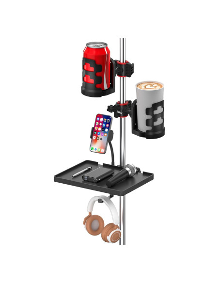 Bandeja Universal para Soporte de Micrófono con Soporte para Bebidas