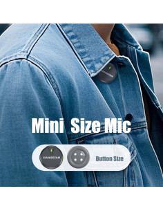 Micrófono Lavalier Inalámbrico LIANGSTAR para iPhone/Android, 40H Batería, Cancelación de Ruido 2